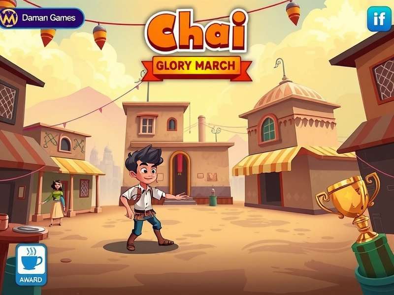 Chai Glory March Game World - Indian Village Scene